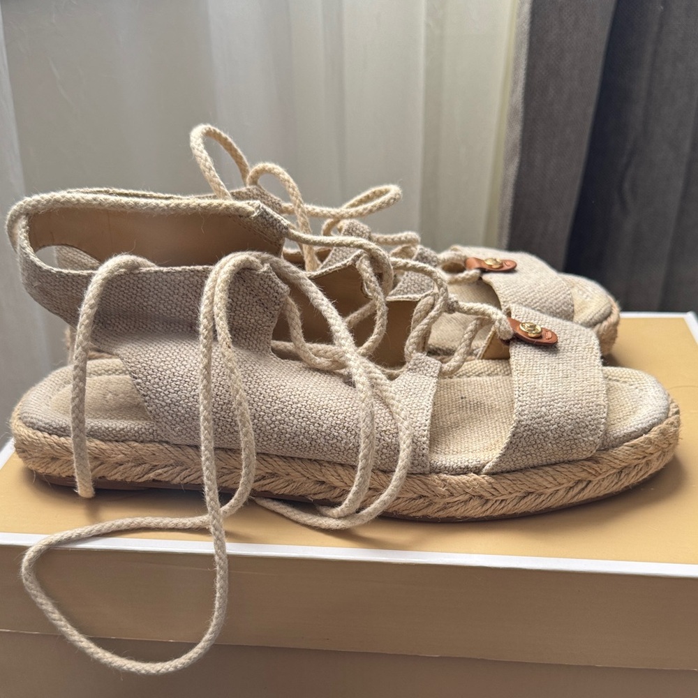 Michael Kors Cream Espadrille Sandals